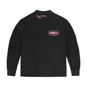 ALCATRAZ WAFFLE LONGSLEEVE [BLACK AND PINK]