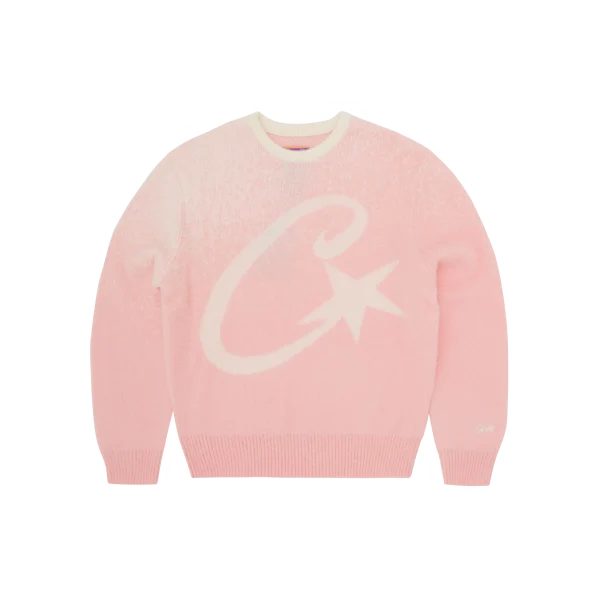 C STAR GRADIENT MOHAIR KNIT SWEATER [PINK]