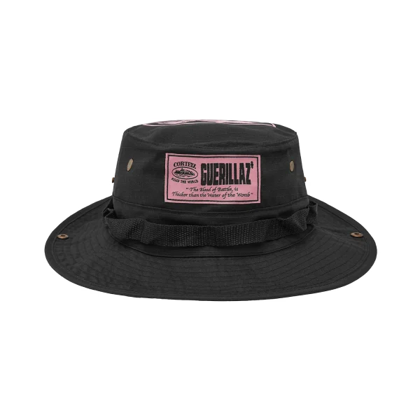 GUERILLAZ* BUCKET HAT [BLACK & PINK] - Image 2