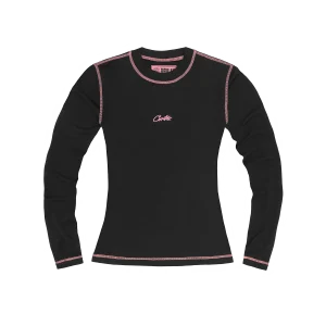 WOMENS MESH LONGSLEEVE [BLACK & PINK]
