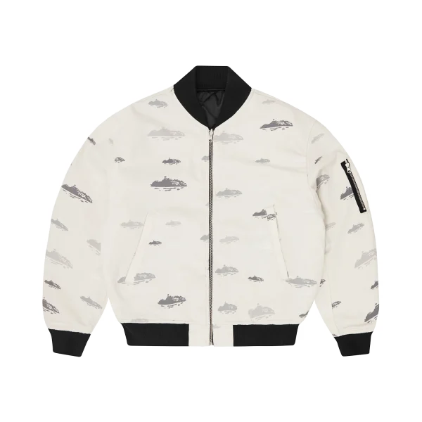 REVERSIBLE BOMBER JACKET [OFFWHITE & BLACK] - Image 2