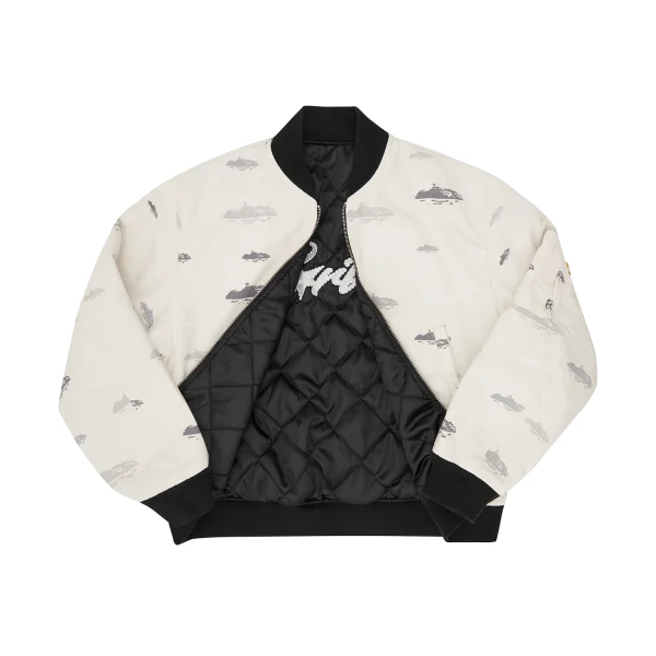 REVERSIBLE BOMBER JACKET [OFFWHITE & BLACK] - Image 4