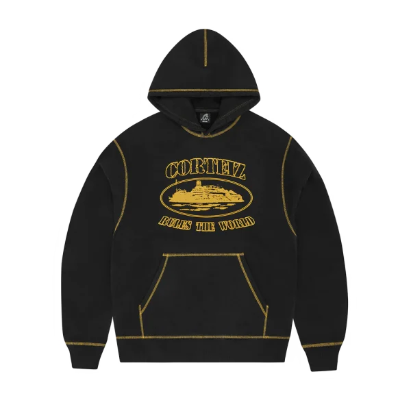 ALCATRAZ CONTRAST HOODIE [BLACK / YELLOW]