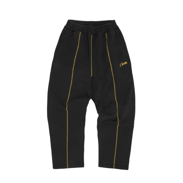 HMP OPEN HEM SWEATPANT [BLACK / YELLOW] - Image 2