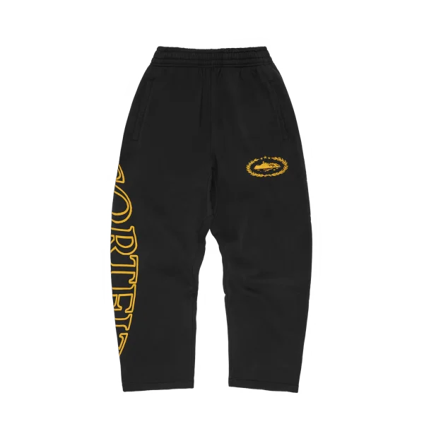 SUPERIOR ROYALE OPEN HEM PANT [BLACK / YELLOW]