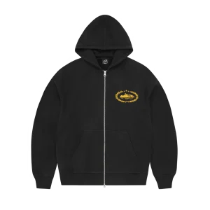 SUPERIOR ROYALE ZIP HOODIE [BLACK / YELLOW]