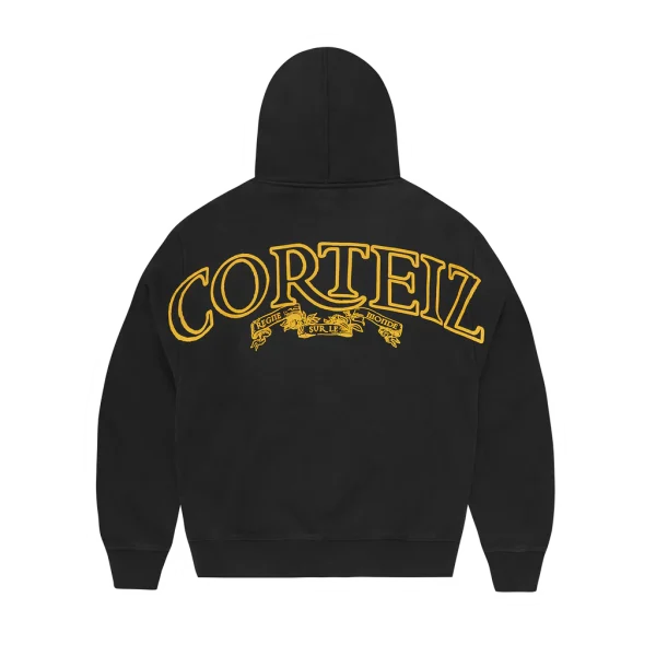 SUPERIOR ROYALE ZIP HOODIE [BLACK / YELLOW] - Image 2