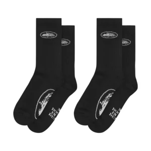 BLACK ALCATRAZ SOCKS [2 PACK]