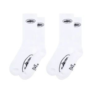 WHITE ALCATRAZ SOCKS [2 PACK]