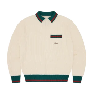 GIANNI KNIT POLO SWEATER [CREAM]